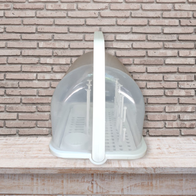 Khay úp ly bình chén bát úp bình sữa size lớn cho bé có nắp đậy chống bụi nhựa Viêt Nhật cao cấp