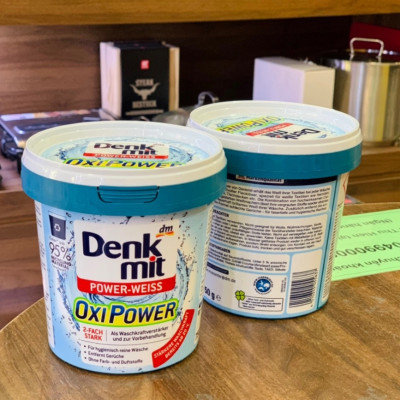 Bột tẩy trắng quần áo Denkmit Oxi Power Đức 750gr tẩy mạnh vết ố bẩn cứng đầu
