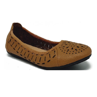 HT7947-48-49 - Giày nữ hoa văn Huy Hoàng da bò màu da, đen, nâu đất