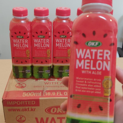 Nước dưa hấu lô hội (NƯỚC DƯA HẤU) OKF Hàn Quốc 500ml x 6 chai