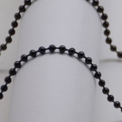 Dây chuyền bi màu đen inox cao cấp không đen DC166