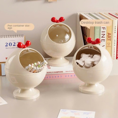 Hộp Đựng Phụ Kiện Để Bàn Nơ Đỏ Đa Năng - Decor Xinh Xắn Cho Không Gian - HÀNG CHÍNH HÃNG MINIIN