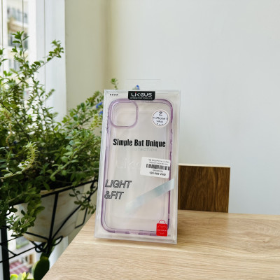 Ốp lưng Likgus dành cho iPhone 14 Plus trong viền màu tím - hàng chính hãng