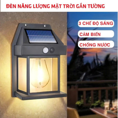 Bộ 2 Đèn Trang Trí Cổng Năng Lượng Mặt Trời Loại Xịn Siêu Đẹp– Gắn Cột, Gắn Tường Tự Động Bật Tắt Loại Tốt