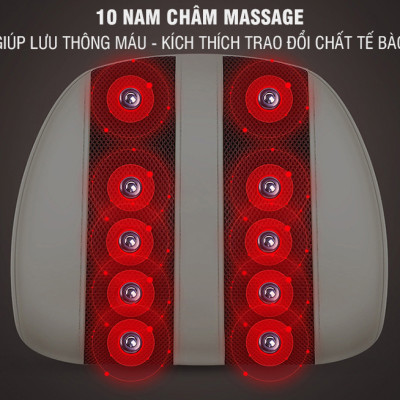 Máy (đệm) massage lưng cổ vai gáy đa năng YIJIA YJ-M3 - Rung, nóng và túi khí nâng giãn cột sống lưng và cổ