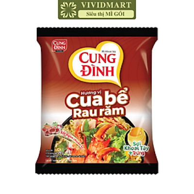 AFOTECH - Mì Cung Đình Cua bể rau răm, Mì Cua bể rau răm Cung Đình, Mì khoai tây Cung Đình ăn liền (79g/gói)