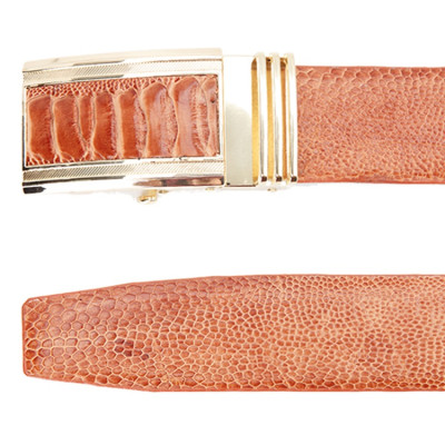 HJ4417-18-19-20 - Thắt lưng nam da đà điểu bản lớn màu đen, nâu đất, vàng, nâu đỏ