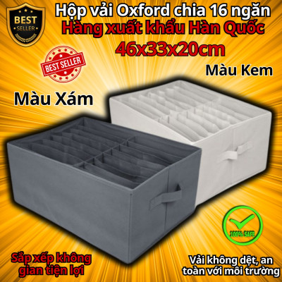 Hộp vải đựng đồ chia ngăn NB4 - Hộp đựng quần áo chia ngăn gấp gọn chính hãng D Danido