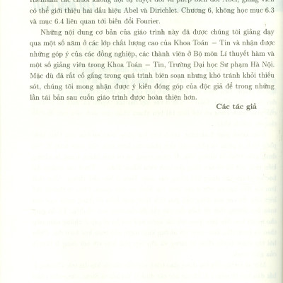 Giáo Trình Giải Tích Thực Một Biến