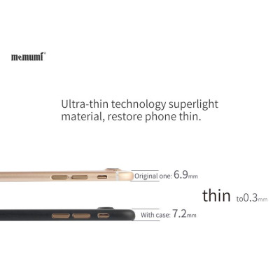 Ốp lưng nhám hiệu Memumi cho iPhone 7 Plus / iPhone 8 Plus có gờ bảo vệ camera mỏng 0.3mm - Sản phẩm chính hãng