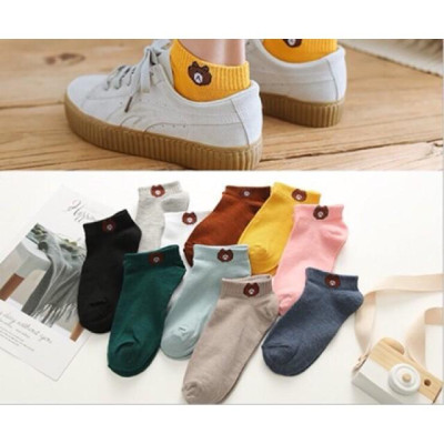 SP1362 COMBO 10 Đôi Tất Gấu Cổ Ngắn (kèm túi gấu)