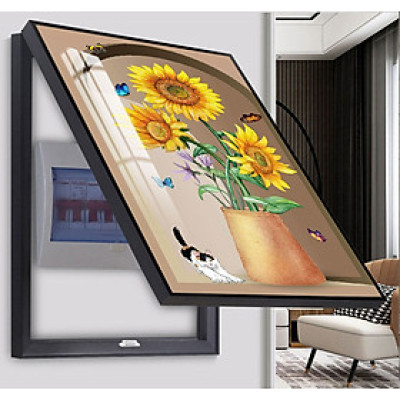 Tranh Che Ổ Điện Đứng Nhiều Mẫu Hoa & Lá Hiện Đại Phù Hợp với Phòng Khách, Nhà Hàng, Văn Phòng