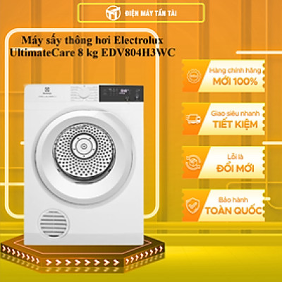 Máy sấy thông hơi Electrolux UltimateCare 8 kg EDV804H3WC - HÀNG CHÍNH HÃNG - CHỈ GIAO HCM