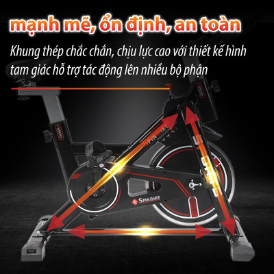 BG Xe đạp tập thể thao đa năng trong nhà SPINING BIKE S500 BLACK mới (hàng nhập khẩu)