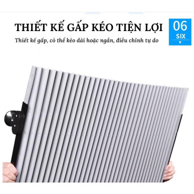 Rèm bạt che nắng kính lái xe hơi xe ô tô dây cuốn tự động chất liệu Polyester cao cấp