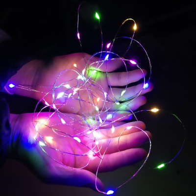 Dây đèn nháy led đom đóm trang trí dùng pin nhiều màu, bóng đèn nháy fairy light cao cấp décor phòng, nhà cửa, tết (Tùy chọn chiều dài dây)