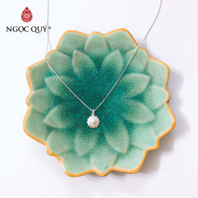 Dây chuyền bạc mặt hoa cúc trắng - Ngọc Quý Gemstones