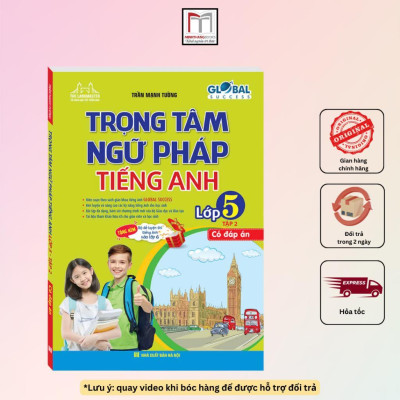 Sách - Global Success - Trọng Tâm Ngữ Pháp Tiếng Anh Lớp 5 - Có Đáp Án - Combo 2 Tập - Minh Thắng