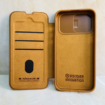 Bao da dành cho  iPhone 14 Pro Max Nillkin Qin chính hãng- hàng chính hãng