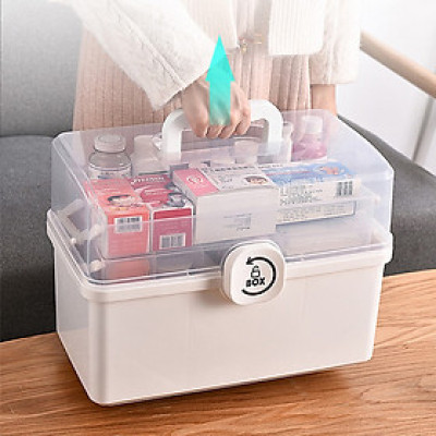 Tủ thuốc gia đình 3 ngăn dựng lọ móng chân mỹ phẩm đa năng