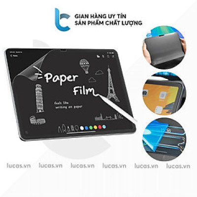 Dán Paperlike ipad WIWU iPaper Cho ipad M4/ Air 6 Chống Vân Tay, Chói, Xước Viết Vẽ Như Trên Giấy - hàng chính hãng