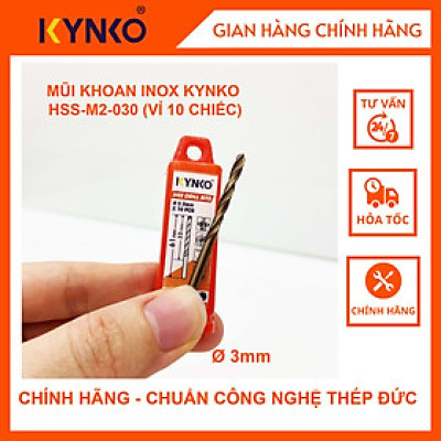 MŨI KHOAN INOX KYNKO HSS-M2-030 đường kính phi 3mm