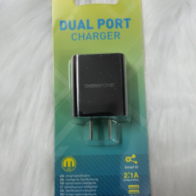 Cốc sạc nhanh Borofone 10w A53A có 2 cổng USB - Dual Port charge - Hàng chính hãng