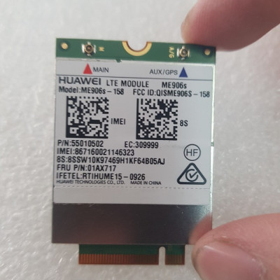 Card WWAN 4G Huawei ME906s dùng cho laptop Lenovo Thinkpad T460, T460s, X260, X1 carbon Gen 4, T560, L460, L560, X1 Carbon Yoga Gen 1 - Hàng chính hãng