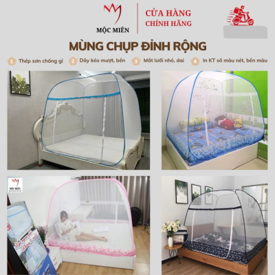 Màn Chụp , Mùng Chụp Đỉnh Rộng Cao Cấp Mộc Miên 2 Cửa ( Hà Nội )