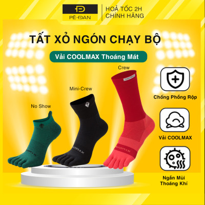 Tất Xỏ Ngón Chạy Bộ OFFICE CHILL Vớ Chuyên Thể Thao Xỏ 5 Ngón Chân Chống Phồng Rộp Vải Coolmax