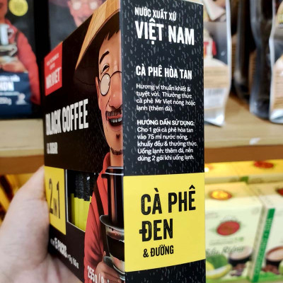 Cà phê hòa tan 2 trong 1 Mr Việt 255g (Cafe Mr Viet 2 in 1 Instant Coffee 255g)