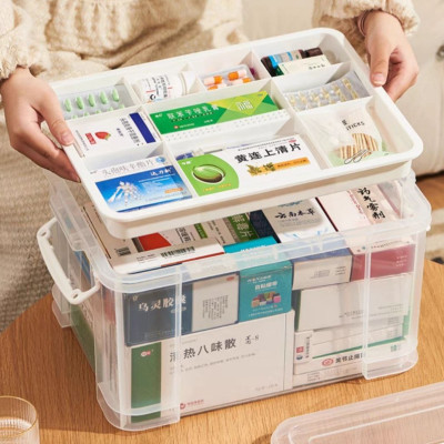 Hộp Đựng Thuốc Gia Đình, 2 Tầng Có Quai Xách Nhựa Mika Trong Suốt Nhìn Dõ Đồ Vật  Tủ Thuốc Đựng Dụng Cụ Y Tế Mẫu Mới Tiện Lợi