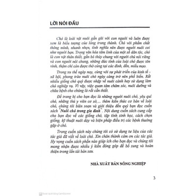 Sách - Nuôi Chó Trong Gia Đình - NXB Nông Nghiệp