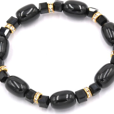 Chuỗi tay đá thạch anh đen FSEE8