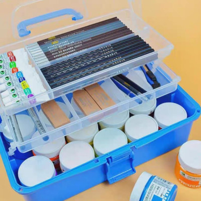 HỘP ĐỰNG DỤNG CỤ LÀM ĐẸP LÀM NAIL BEAUTY DI ĐỘNG CAO CẤP ĐA NĂNG 3 TẦNG