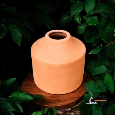 Bình Gốm Đất Nung Trồng Hoa Khô D4xH13cm