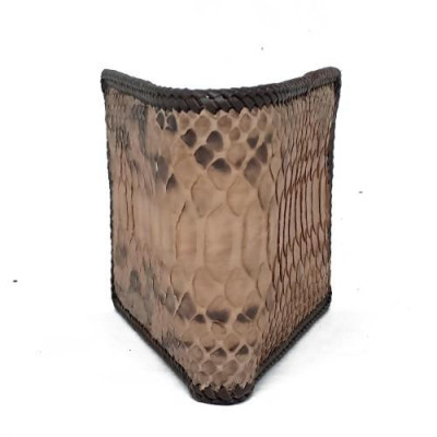 Bóp nam Huy Hoàng da trăn đan viền màu nâu hồng HP2315