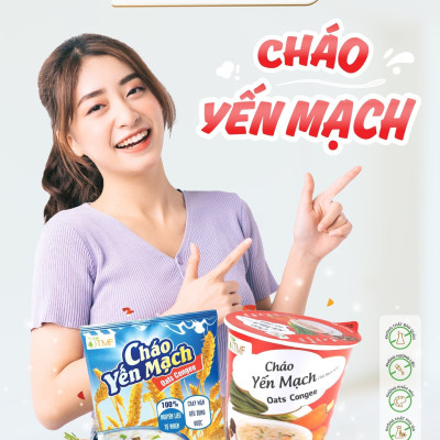 Cháo yến mạch gạo lứt gói ăn liền dinh dưỡng tiện lợi 50g TÂM MINH FOODS