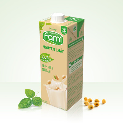 Thùng 10 Hộp Sữa Đậu Nành Vinasoy Fami Nguyên Chất (1 lít / Hộp)