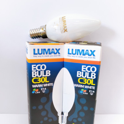 BÓNG ĐÈN LUMAX#ECOBULB C30-3W/FB/E14/3000K