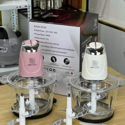 Máy xay thịt thực phẩm đa năng cối thuỷ tinh Linh Chi Bedding, tặng 01lưỡi dao - Giao mầu ngẫu nhiên