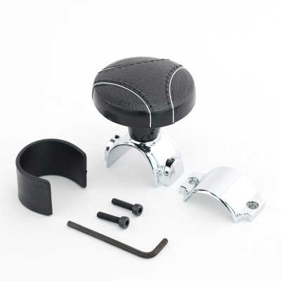 Tay Quay Trợ Lực Vô Lăng Ô Tô CIND JM-7613BS Màu Đen Chỉ Bạc