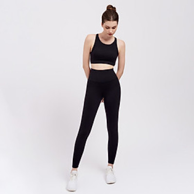 Set đồ tập Yoga Luxury Hibi Sports H138 - Áo Bra khoét lưng tam giác - Kèm mút nâng ngực