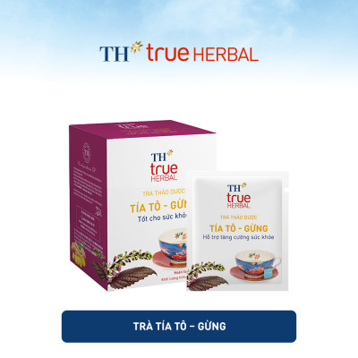 Bộ 4 hộp trà thảo dược TH true HERBAL Giảo cổ lam – Linh chi, Nhân trần – Cúc hoa, Lạc tiên – Tâm sen & Tía tô – Gừng (80 gói)