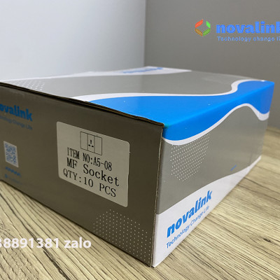 Ổ cắm điện 3 chấu đa năng A5-20 Novalink chính hãng, mặt chống cháy, lõi đồng nguyên chất. Có xuất hóa đơn VAT