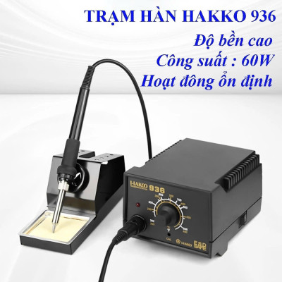 Mỏ Hàn Thiếc Hako 936 220V – Trạm Hàn Điều Chỉnh Nhiệt 200–480°C, Lên Nhiệt Nhanh, Bền Bỉ