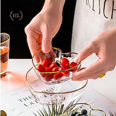 BÁT TIM THỦY TINH SẦN CAO CẤP KIỂU HOME LUXURY | HÀNG CÓ SẴN | 2 DUNG TÍCH CHO BẠN LỰA CHỌN DECOR CHO CĂN BẾP XINH