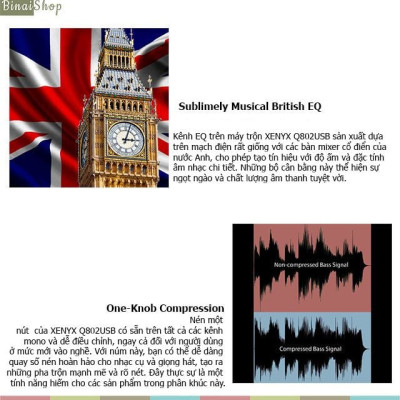 Behringer XENYX Q802S - Mixer Thu Âm 8 Cổng Vào - Hàng Nhập Khẩu