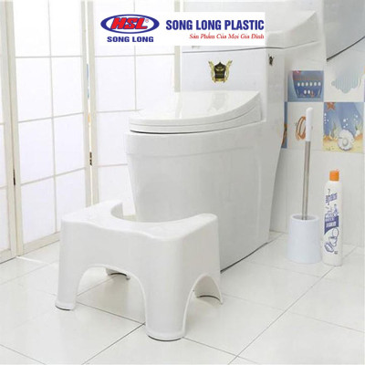 Ghế kê chân Toilet, ghế kê chân chống táo bón SongLongPlasticHD