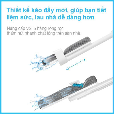 Cây Lau Nhà MyJae Đài Loan Dạng Mút Xốp PVA Thông Minh Lau Sàn Siêu Hút Nước